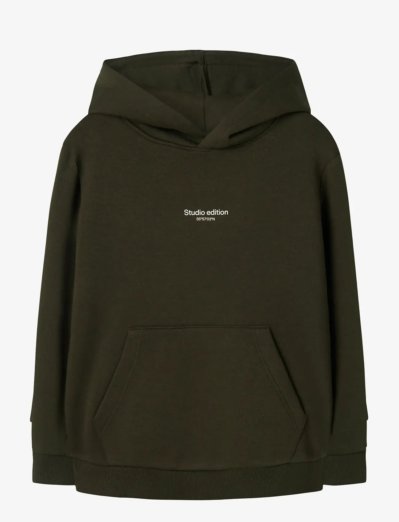 name it - NKMBRODY LS NREG SWEAT WH BRU NOOS - kapuzenpullover - rosin - 1