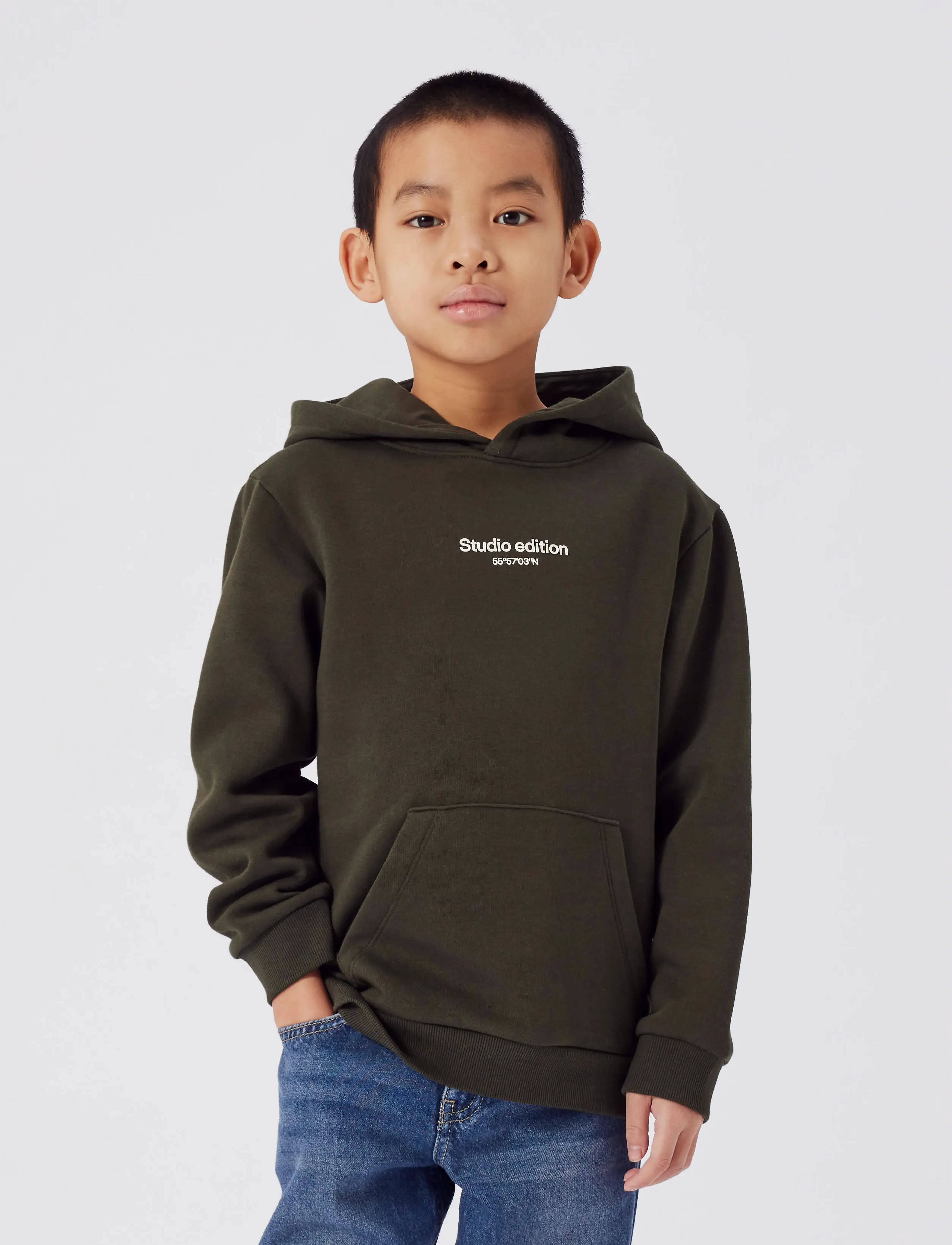 name it - NKMBRODY LS NREG SWEAT WH BRU NOOS - hoodies - rosin - 5