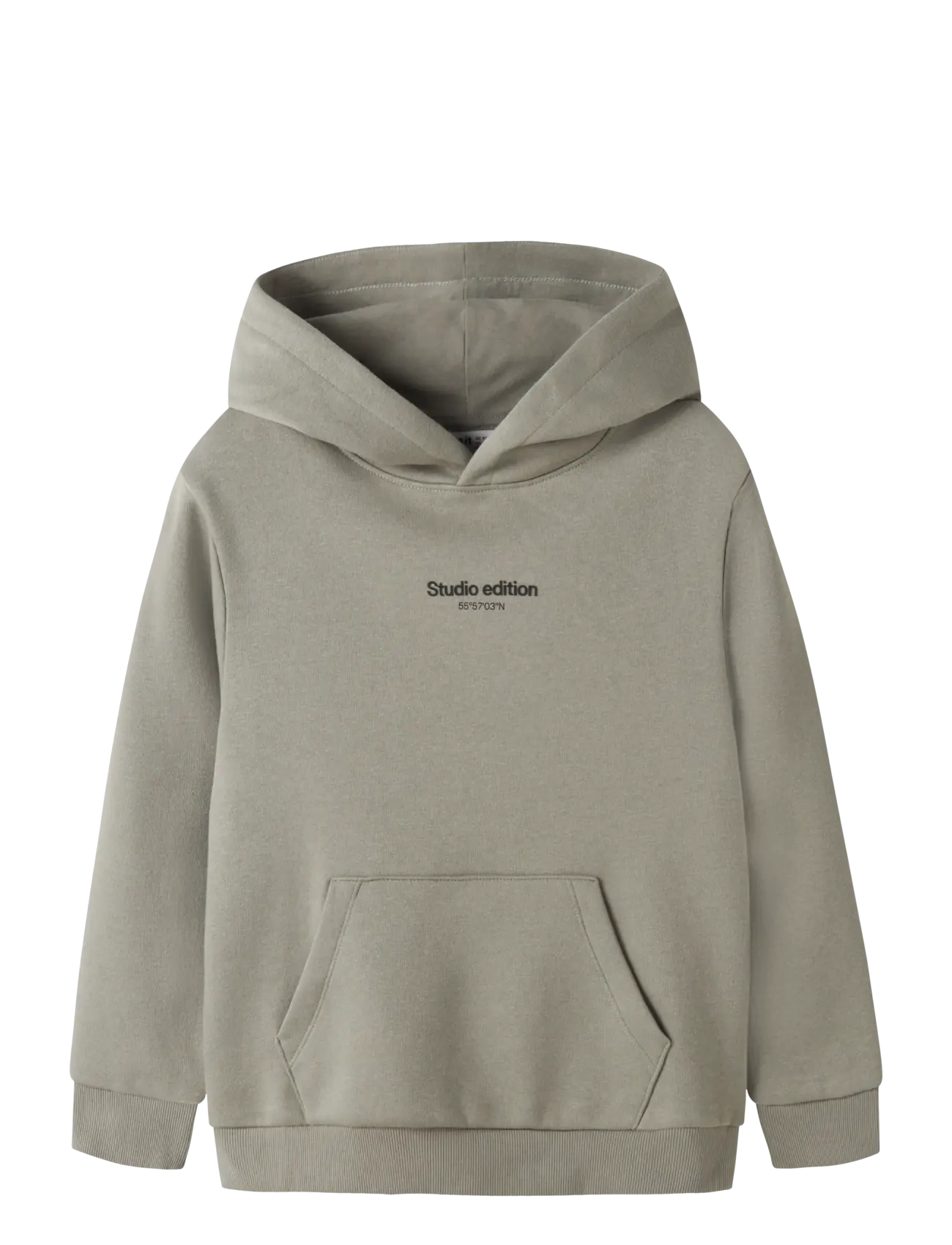 name it - NKMBRODY LS NREG SWEAT WH BRU NOOS - huvtröjor - shadow - 1