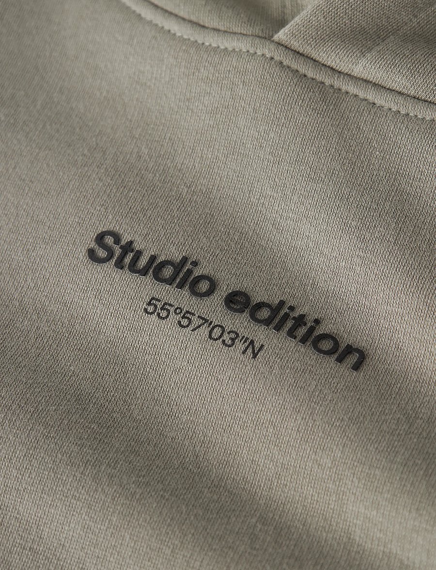 name it - NKMBRODY LS NREG SWEAT WH BRU NOOS - huvtröjor - shadow - 3