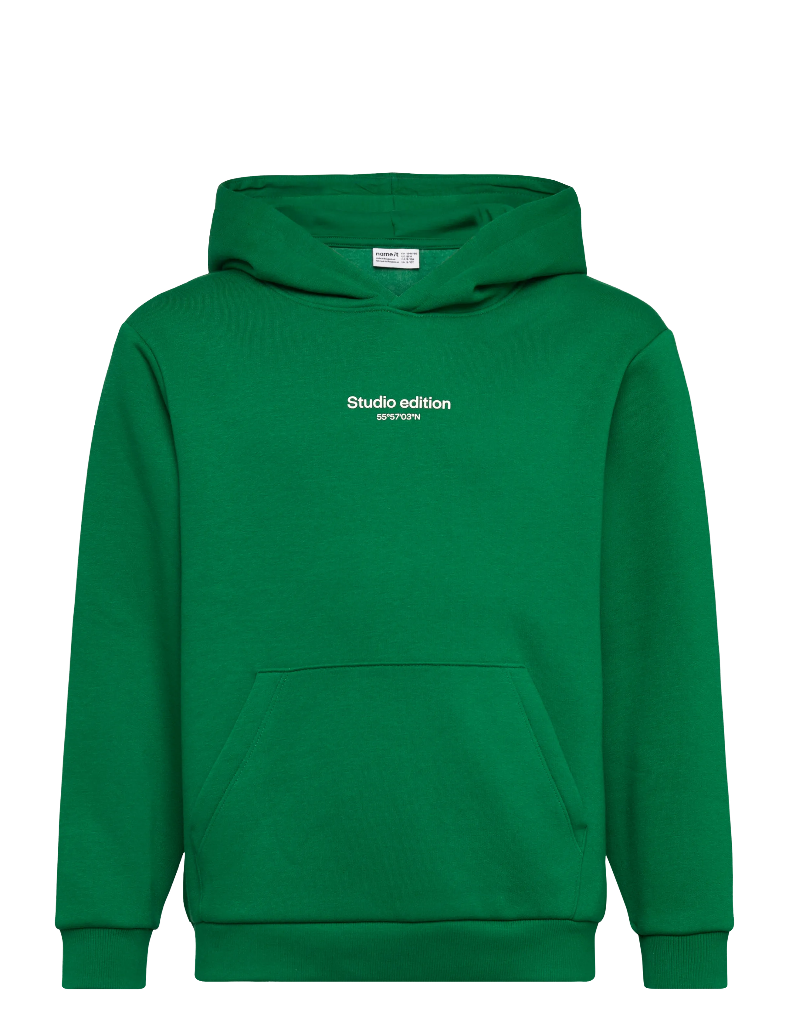 name it NKMBRODY LS NREG SWEAT WH BRU NOOS - Kläder - VERDANT GREEN / green