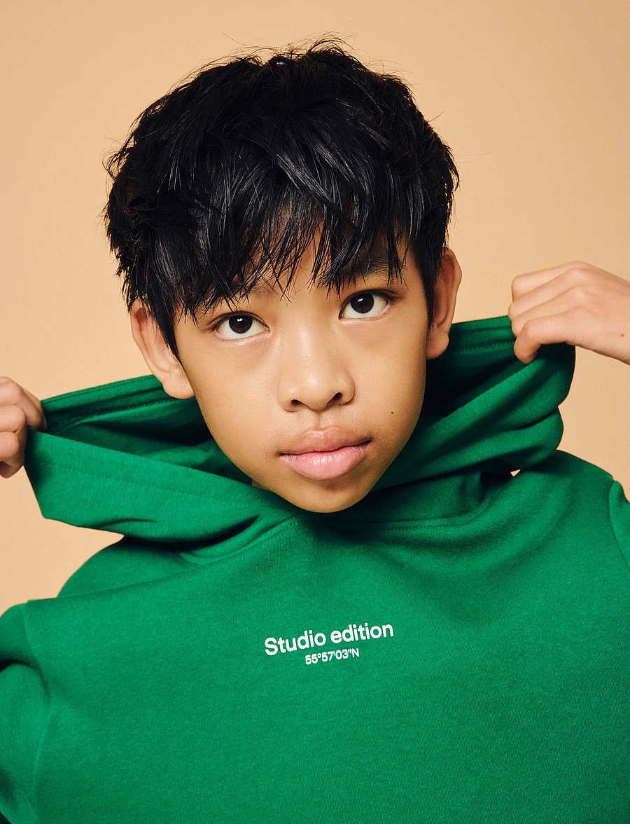 name it - NKMBRODY LS NREG SWEAT WH BRU NOOS - kapuzenpullover - verdant green - 2