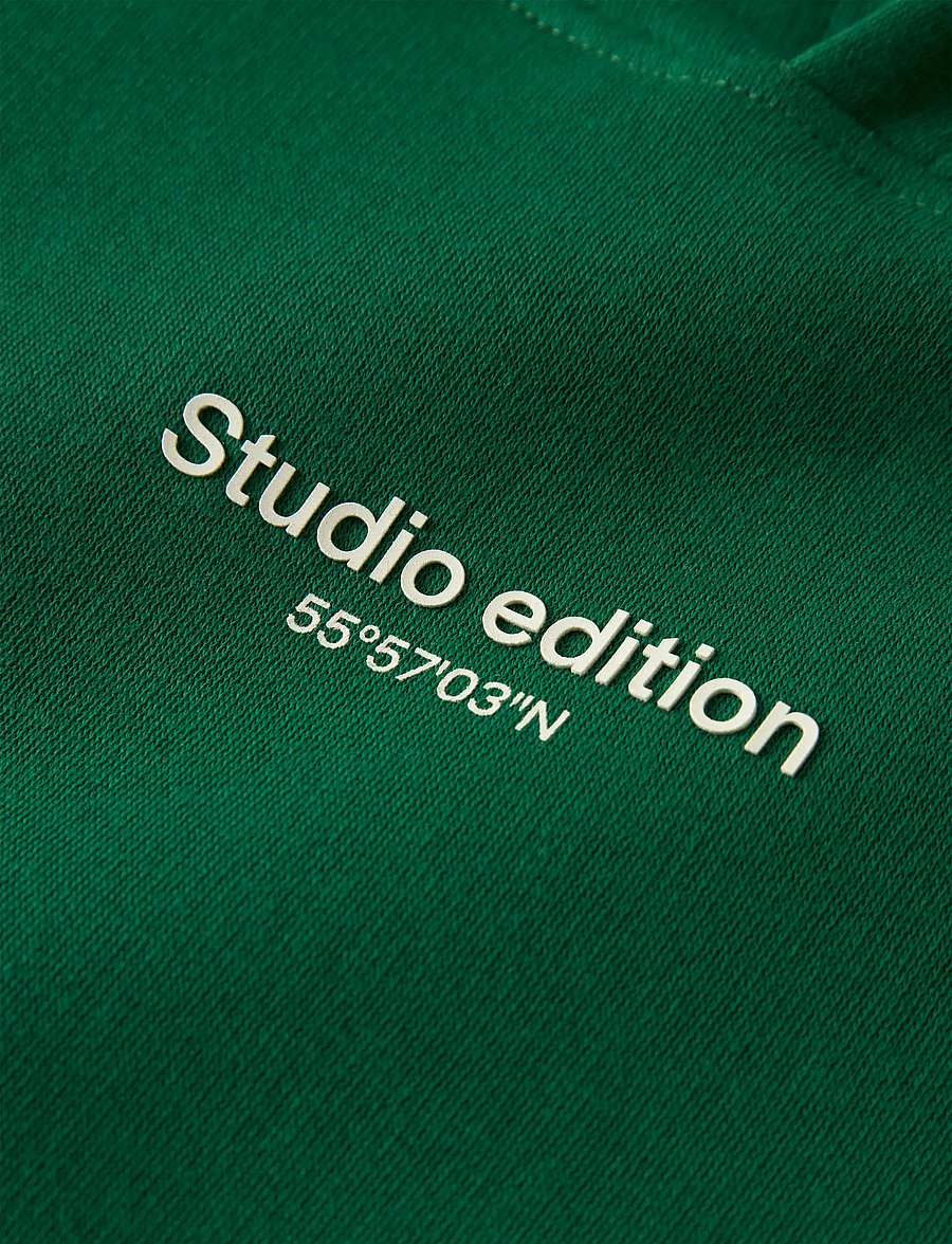 name it - NKMBRODY LS NREG SWEAT WH BRU NOOS - kapuzenpullover - verdant green - 3