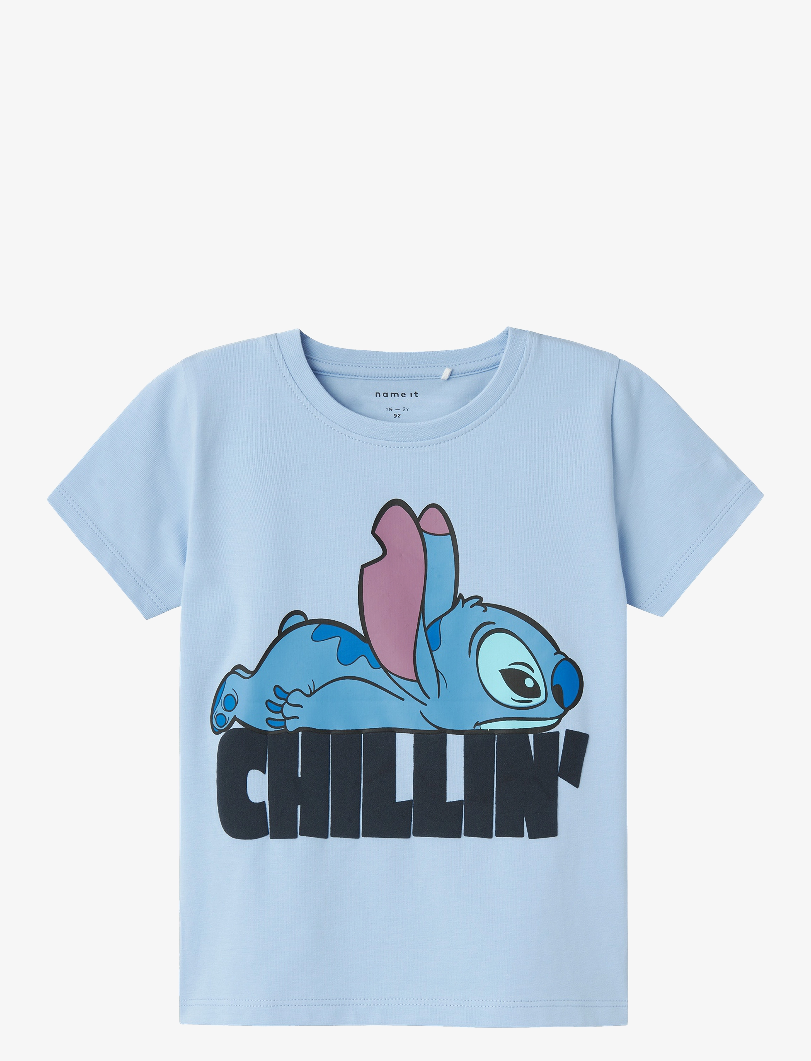 name it - NMMALBIE STITCH SS TOP BOX WDI - chambray blue - 1