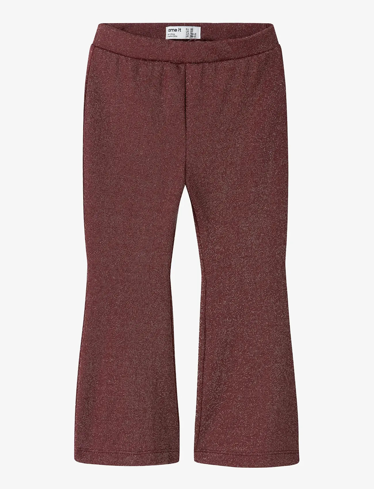 name it - NMFROISIN BOOTCUT PANT - herbstliche kleidung - burgundy - 0