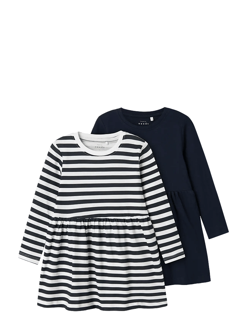 name it - NMFVIVIA LS DRESS 2P NOOS - pikkade varrukatega beebi kleidid - dark sapphire - 0