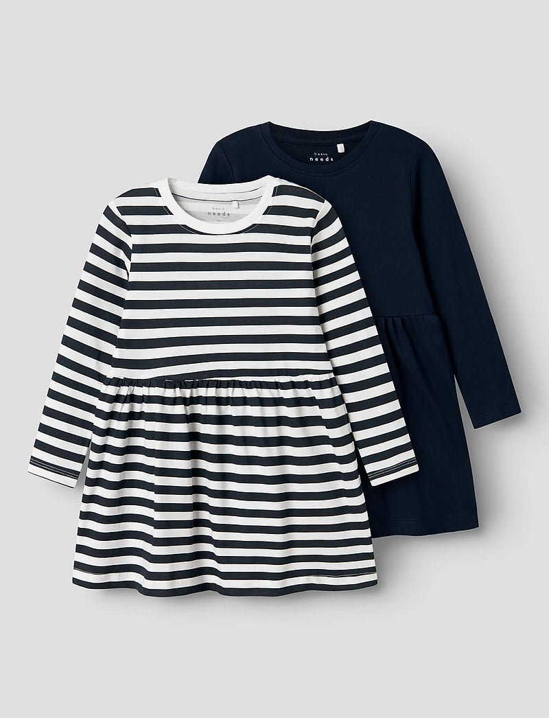 name it - NMFVIVIA LS DRESS 2P NOOS - langærmede babykjoler - dark sapphire - 3