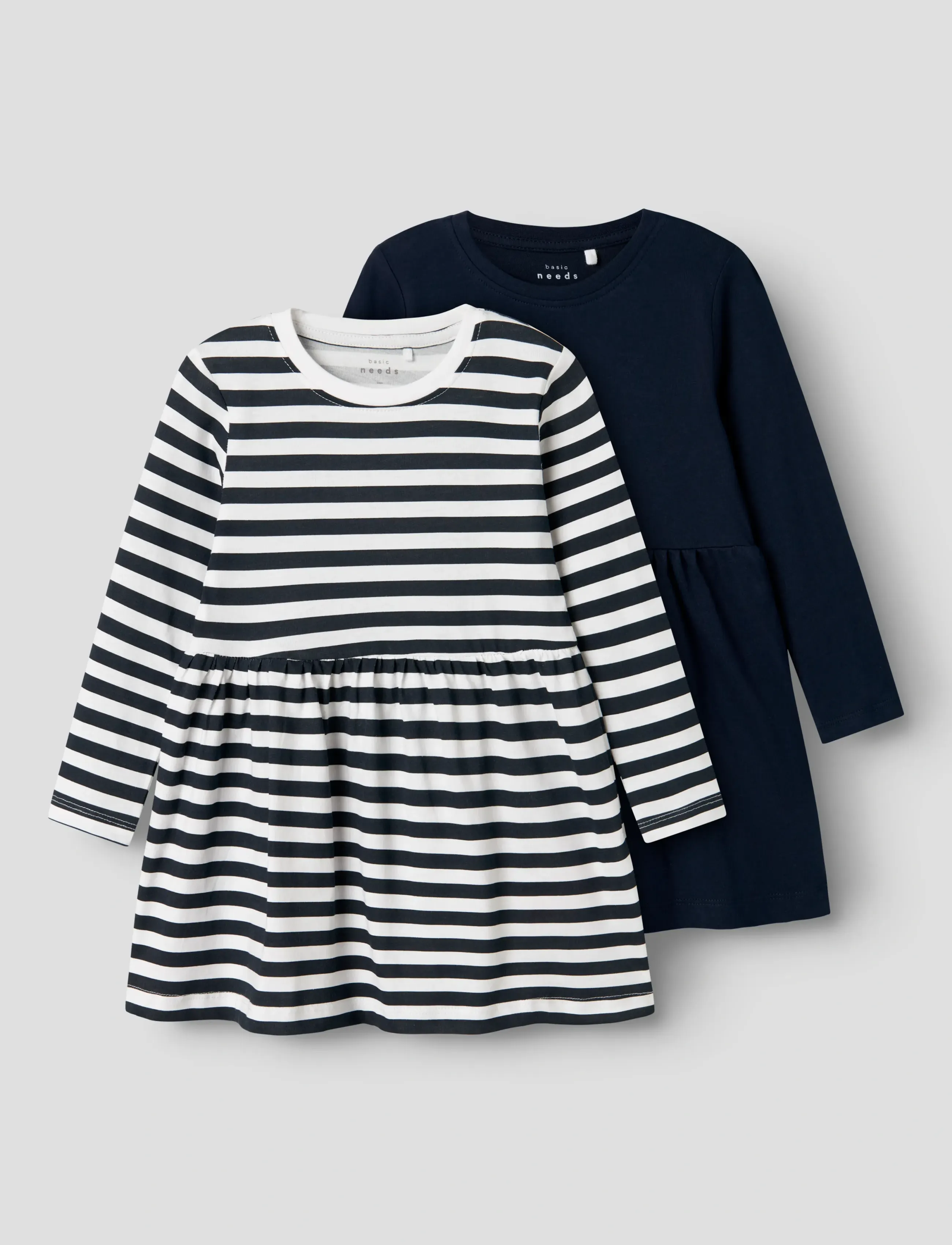 name it - NMFVIVIA LS DRESS 2P NOOS - mazuļu kleitas ar garām piedurknēm - dark sapphire - 3
