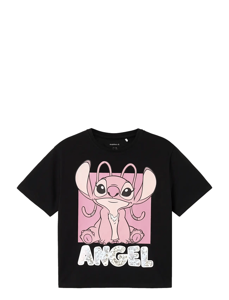 name it - NKFNYRI STITCH SS NREG TOP BOX LNOOS WDI - kortærmede t-shirts - black - 0