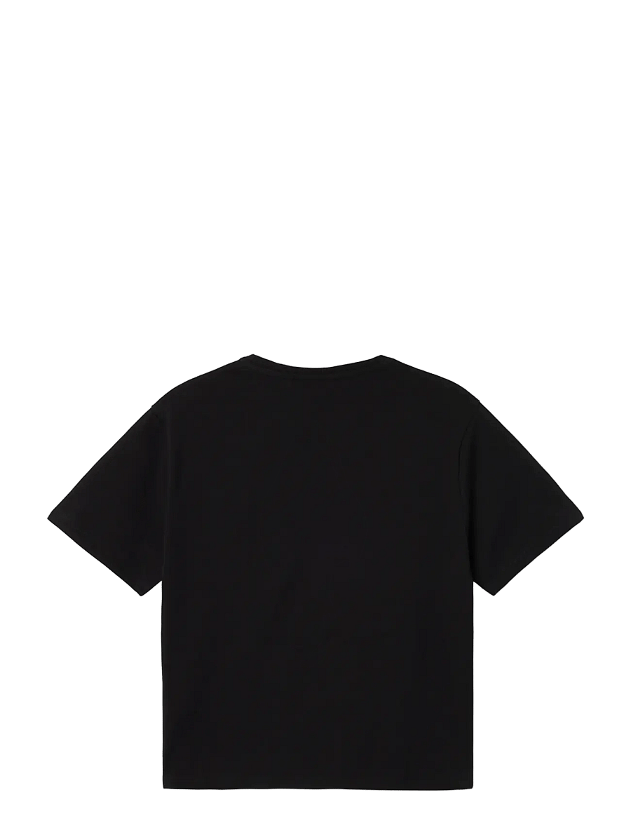 name it - NKFNYRI STITCH SS NREG TOP BOX LNOOS WDI - kortærmede t-shirts - black - 1