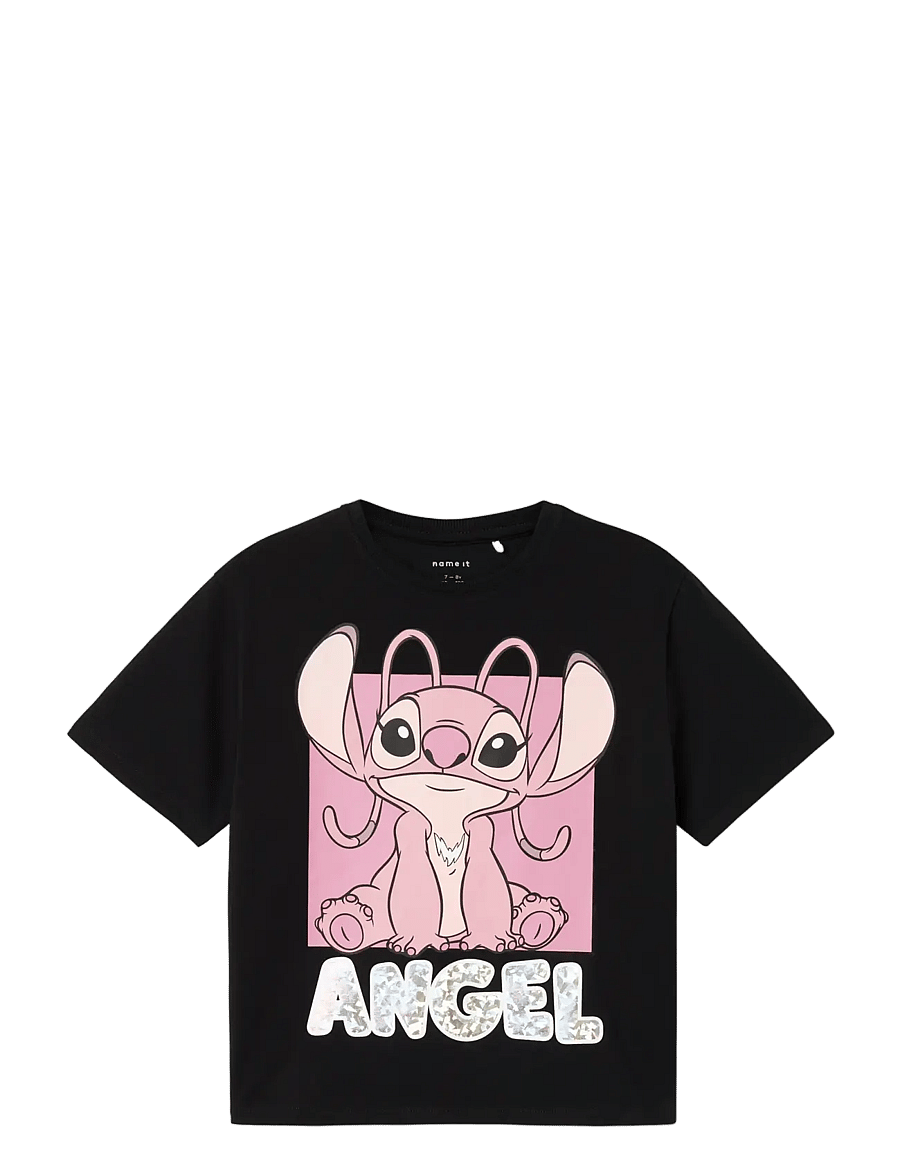 name it - NKFNYRI STITCH SS NREG TOP BOX LNOOS WDI - kortærmede t-shirts - black - 2