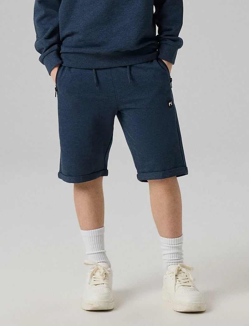 name it - NKMVIMO SWE SHORTS UNB NOOS - sweatshorts - dark sapphire - 3