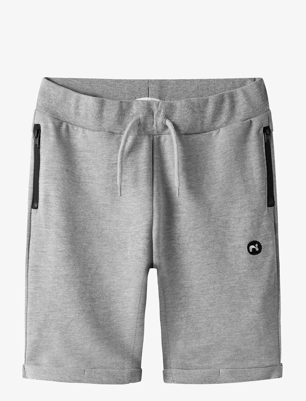name it - NKMVIMO SWE SHORTS UNB NOOS - sweatshorts - grey melange - 0