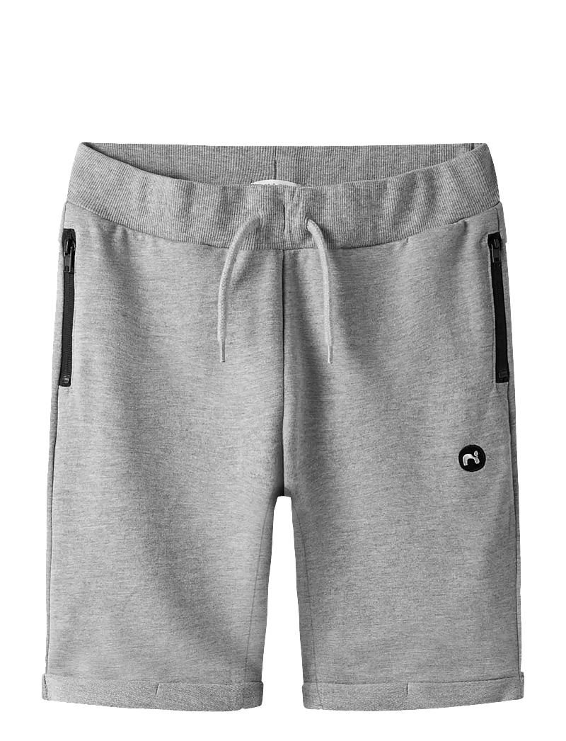 name it - NKMVIMO SWE SHORTS UNB NOOS - sweatshorts - grey melange - 0