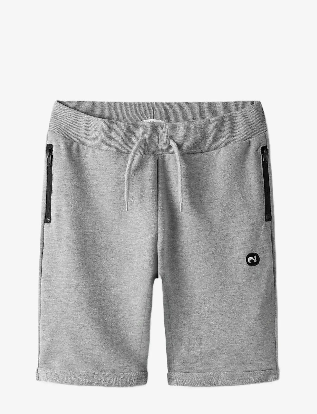 name it - NKMVIMO SWE SHORTS UNB NOOS - sweatshorts - grey melange - 2