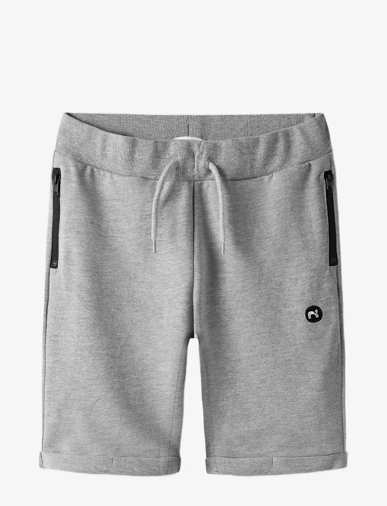name it - NKMVIMO SWE SHORTS UNB NOOS - sweatshorts - grey melange - 3