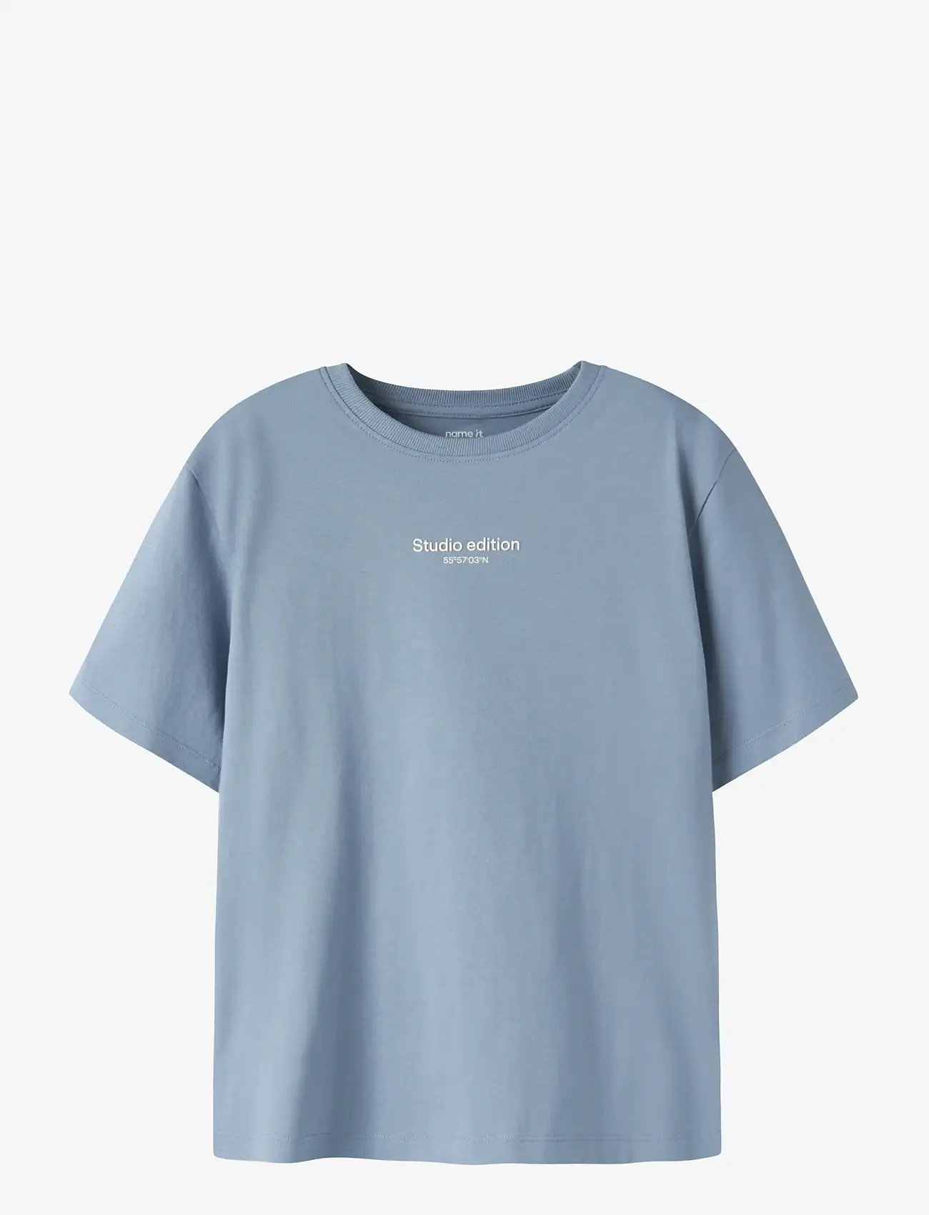 name it - NKMBRODY SS NREG TOP NOOS - kortærmede t-shirts - ashley blue - 0