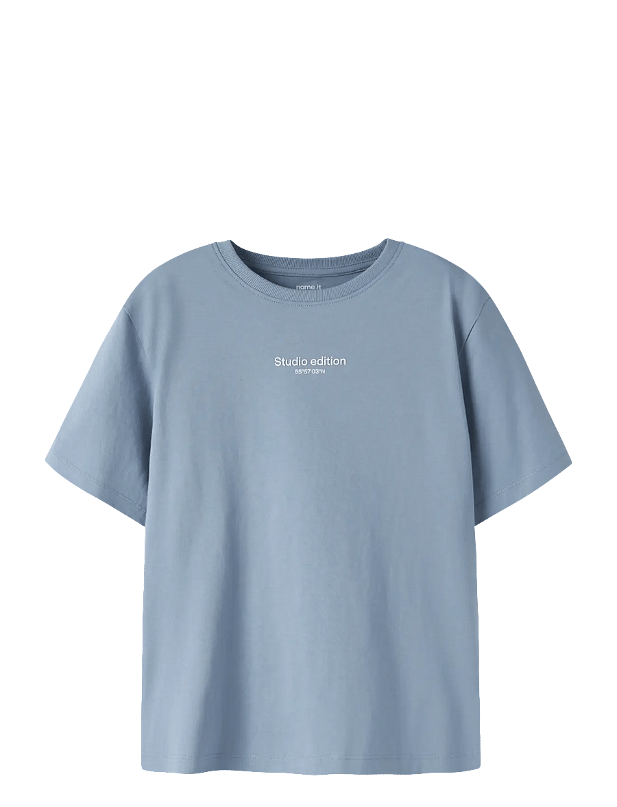 name it - NKMBRODY SS NREG TOP NOOS - kurzärmelige - ashley blue - 0
