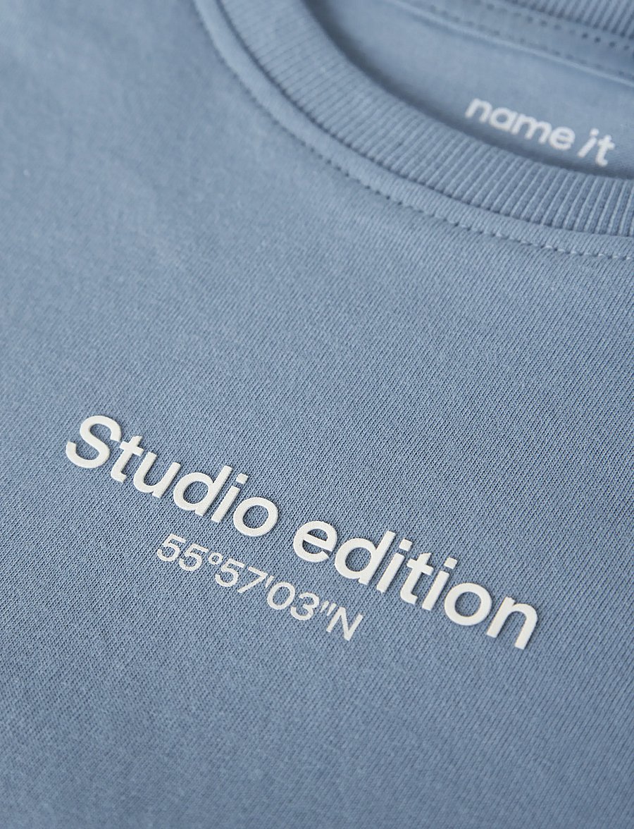 name it - NKMBRODY SS NREG TOP NOOS - kurzärmelige - ashley blue - 2