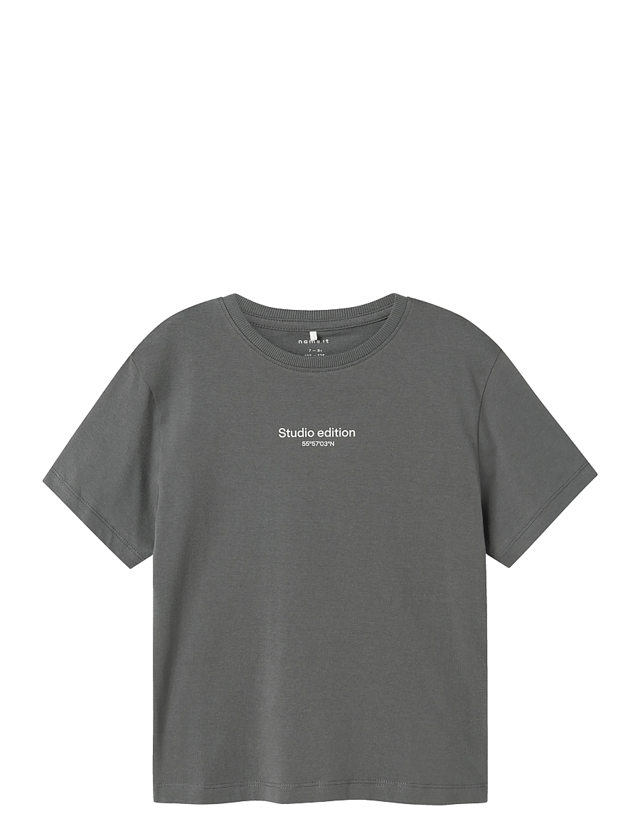 name it - NKMBRODY SS NREG TOP NOOS - kurzärmelige - lava smoke - 1