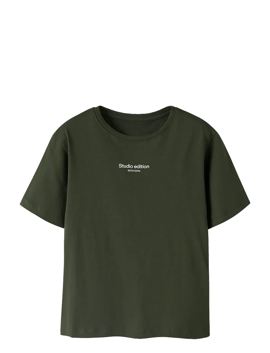 name it - NKMBRODY SS NREG TOP NOOS - kurzärmelige - rifle green - 1