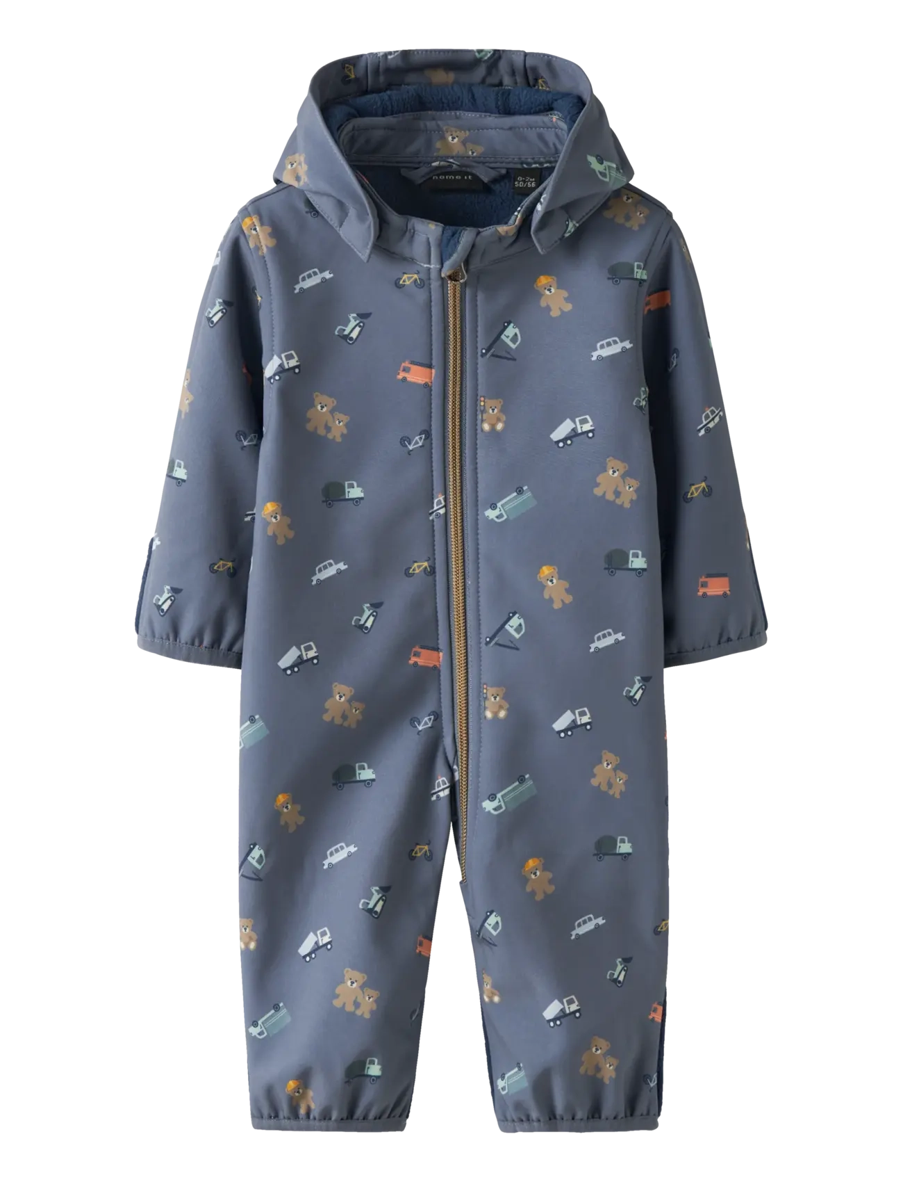 name it NBMALFA08 SOFTSHELL SUIT AOP FO - Overalls - FLINT STONE / blue