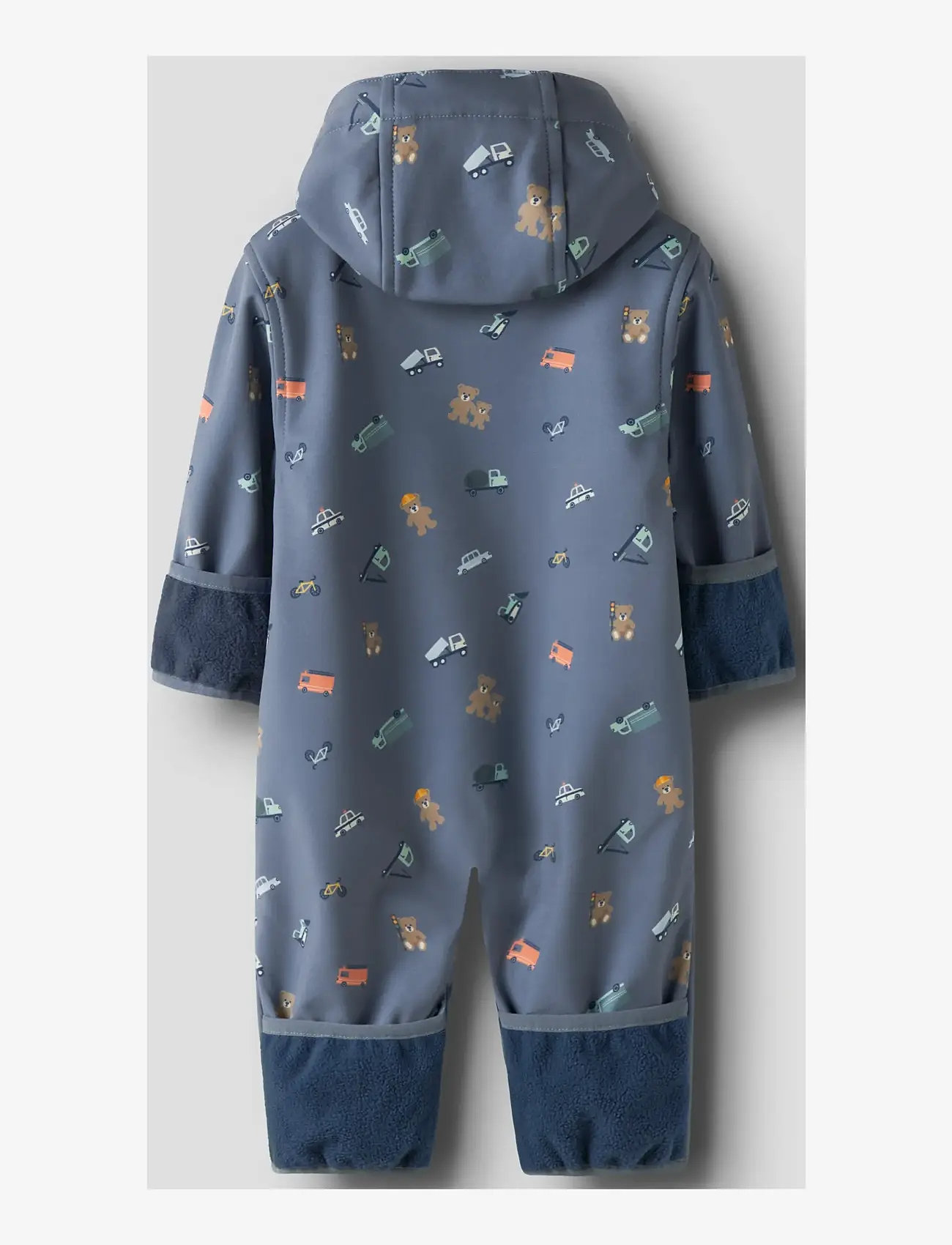 name it - NBMALFA08 SOFTSHELL SUIT AOP FO - skaldragter - flint stone - 1