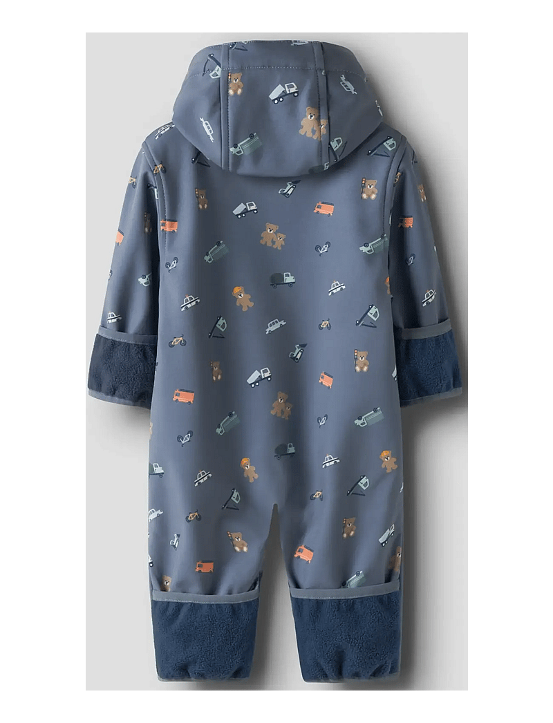 name it - NBMALFA08 SOFTSHELL SUIT AOP FO - softshell dragter - flint stone - 1