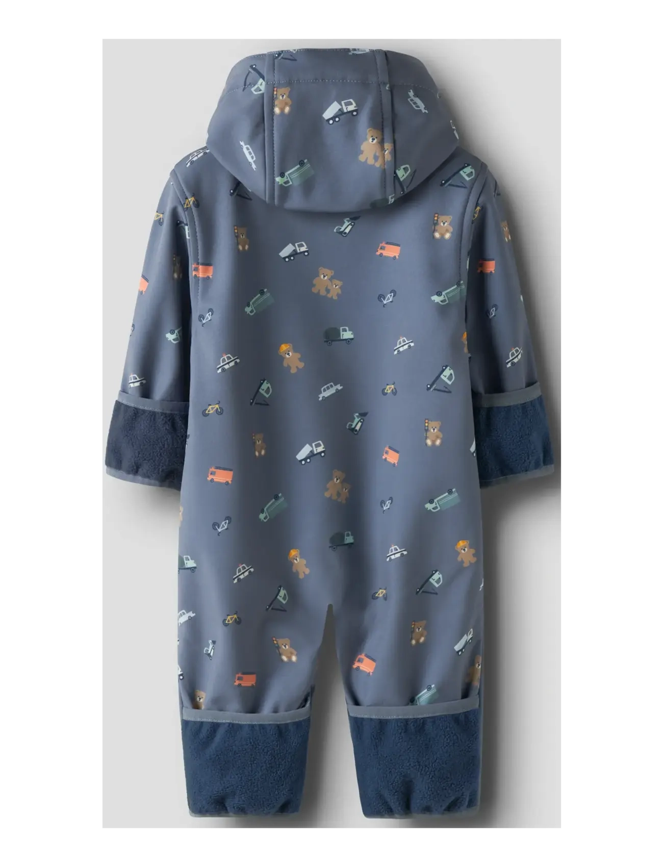name it - NBMALFA08 SOFTSHELL SUIT AOP FO - skaldragter - flint stone - 1