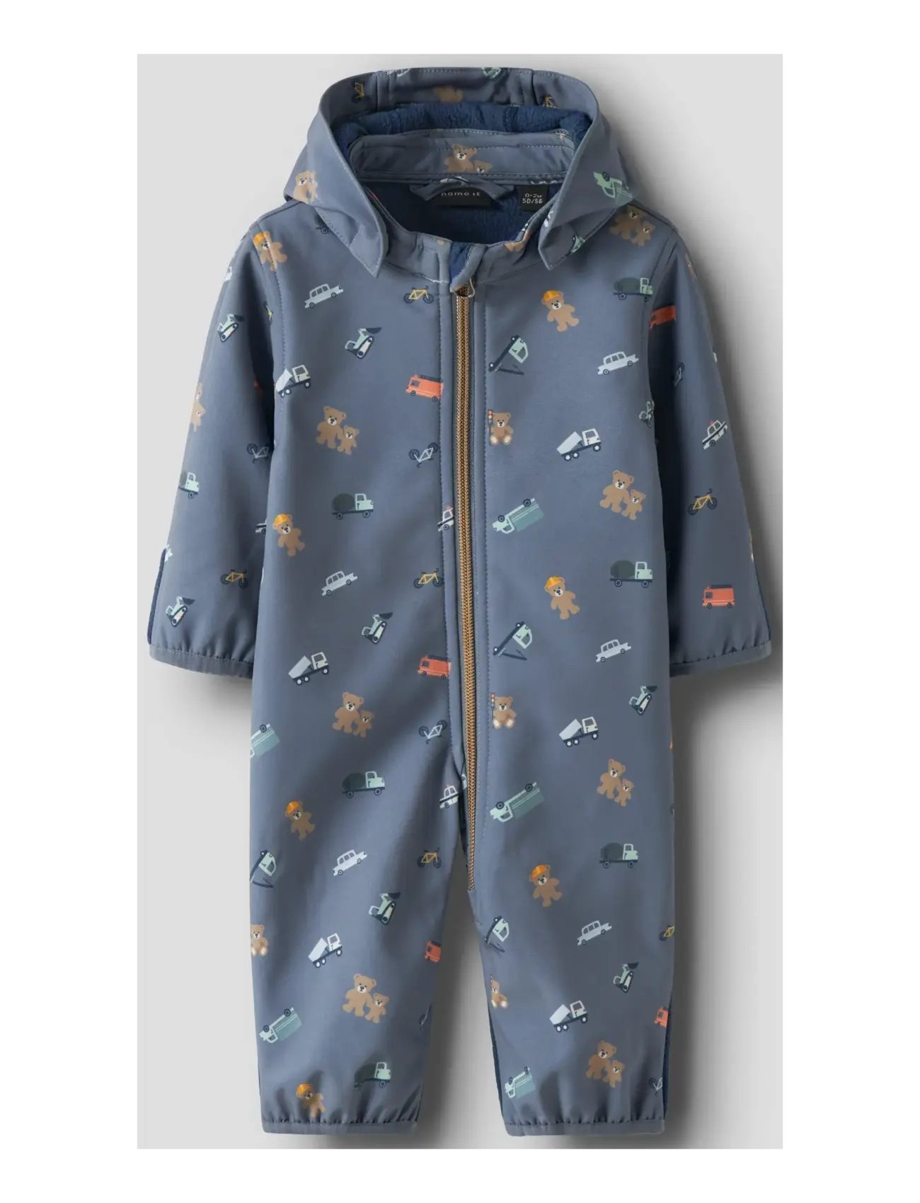 name it - NBMALFA08 SOFTSHELL SUIT AOP FO - kuorihaalarit - flint stone - 2