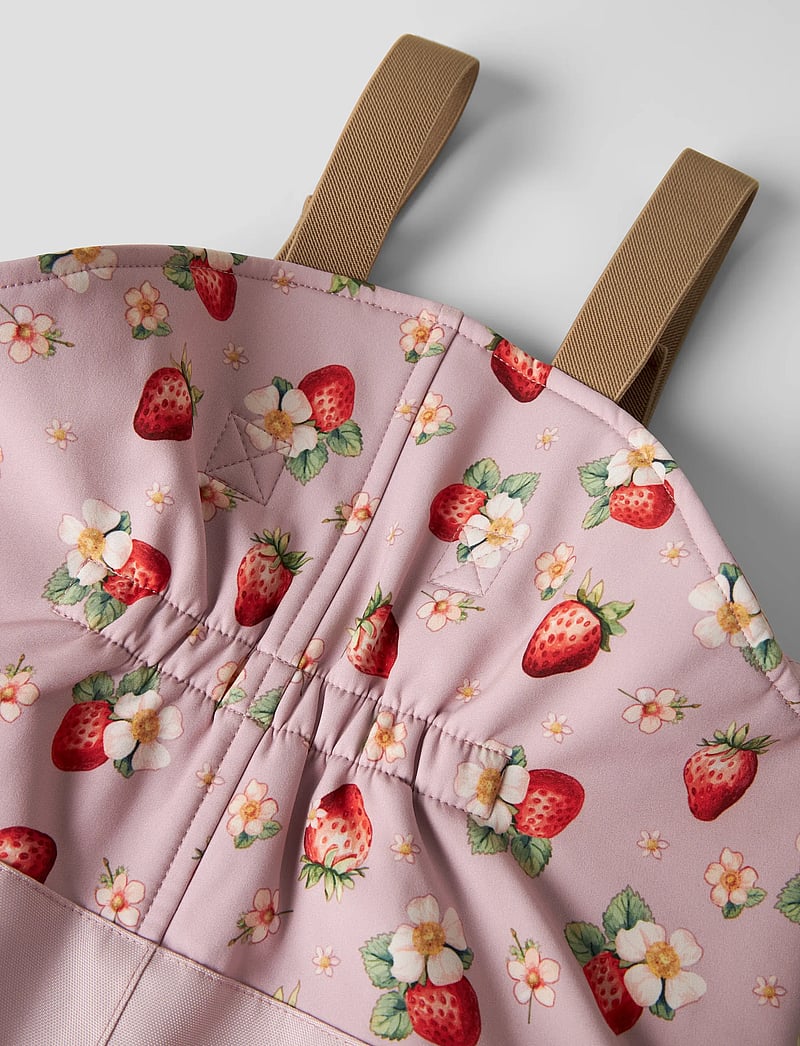 name it - NMFALFA08 SOFTSHELL BIB PANT AOP FO - regnbyxor - keepsake lilac - 3