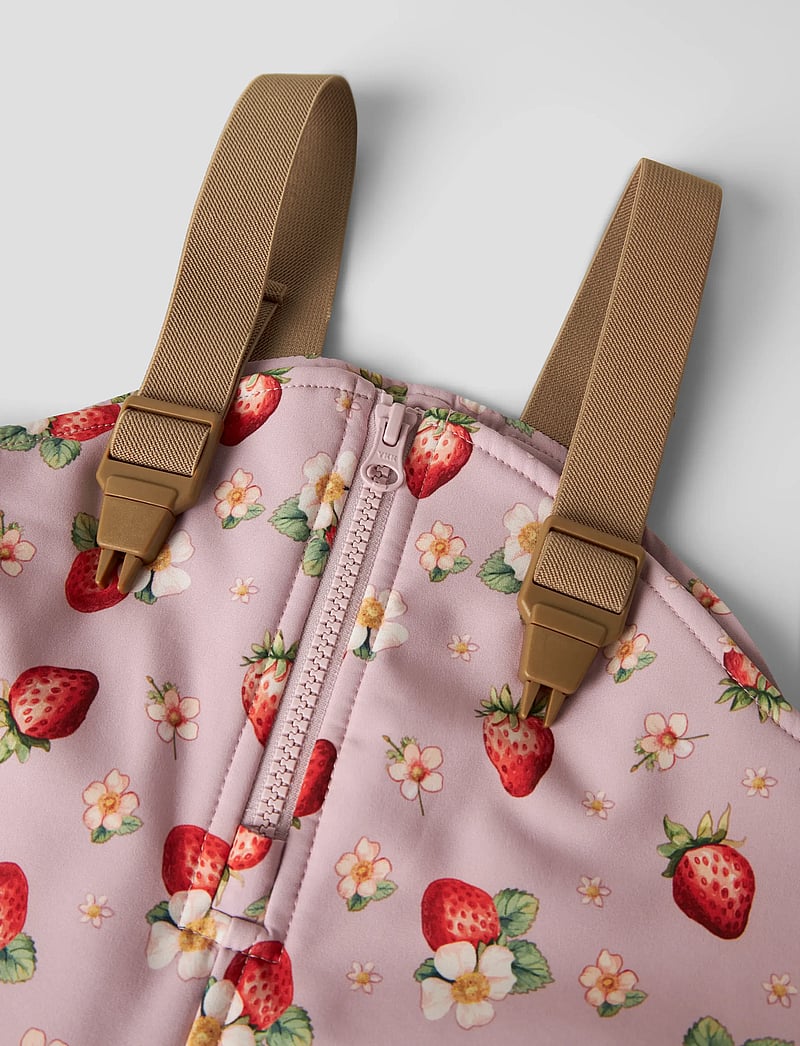 name it - NMFALFA08 SOFTSHELL BIB PANT AOP FO - regnbyxor - keepsake lilac - 5