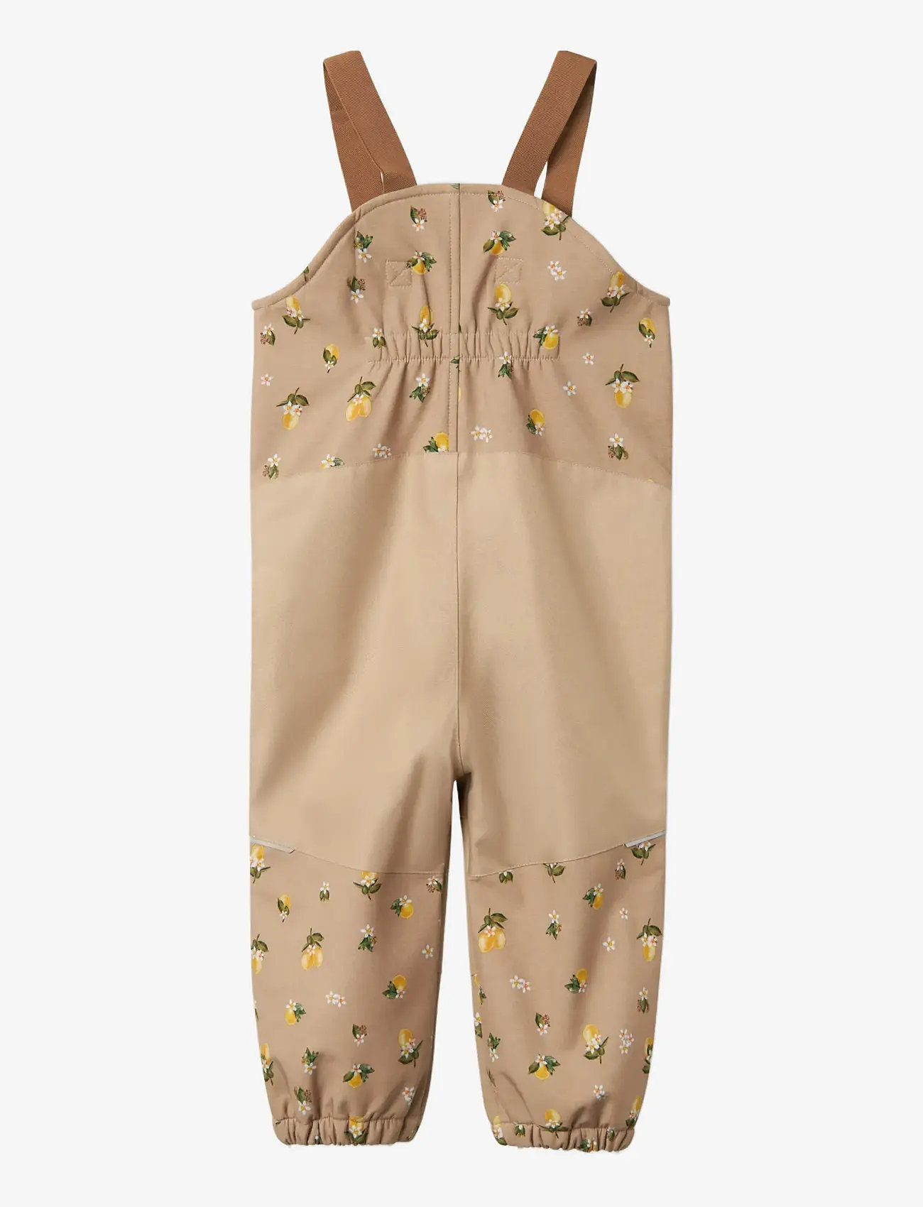 name it - NMFALFA08 SOFTSHELL BIB PANT AOP FO - softshellbyxor - light taupe - 1