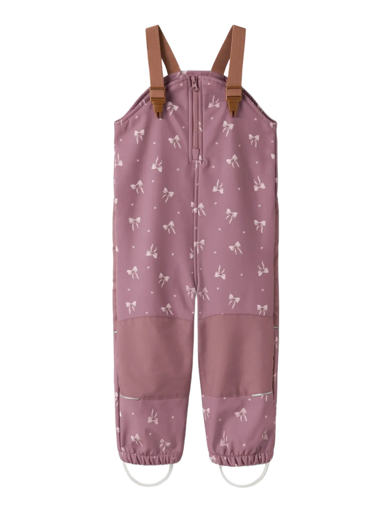 name it NMFALFA08 SOFTSHELL BIB PANT AOP FO - Softshells - WISTFUL MAUVE / pink/rose