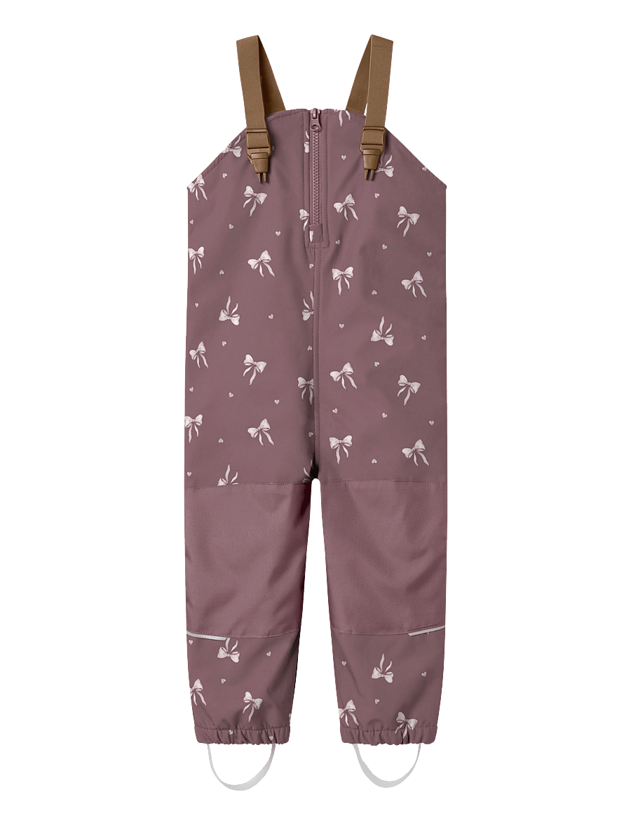 name it - NMFALFA08 SOFTSHELL BIB PANT AOP FO - softshell bukser - wistful mauve - 0