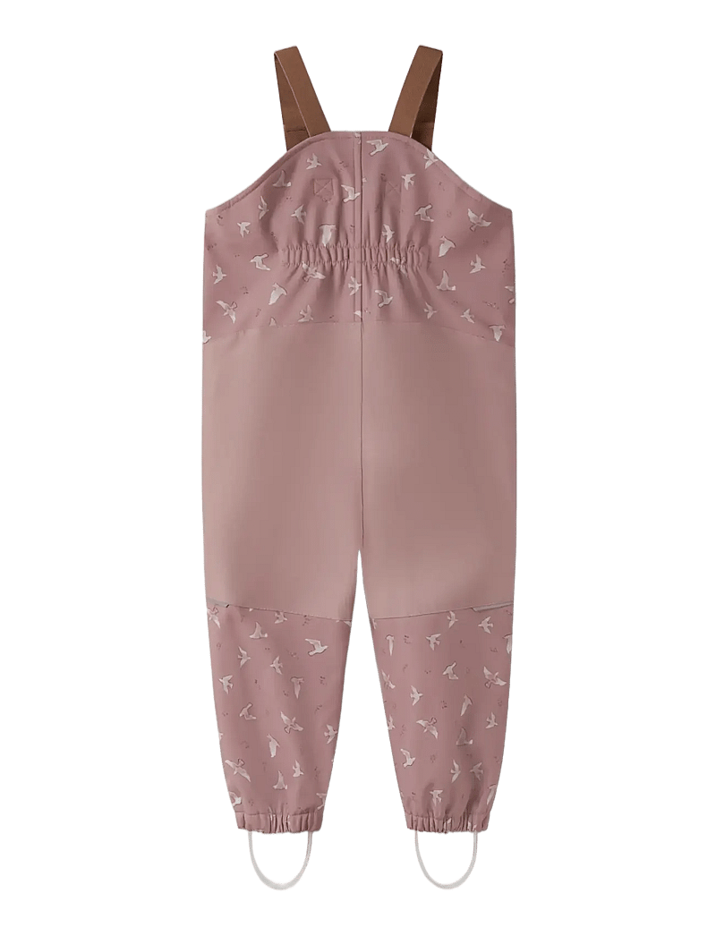 name it - NMFALFA08 SOFTSHELL BIB PANT AOP FO - regnbukser - woodrose - 1