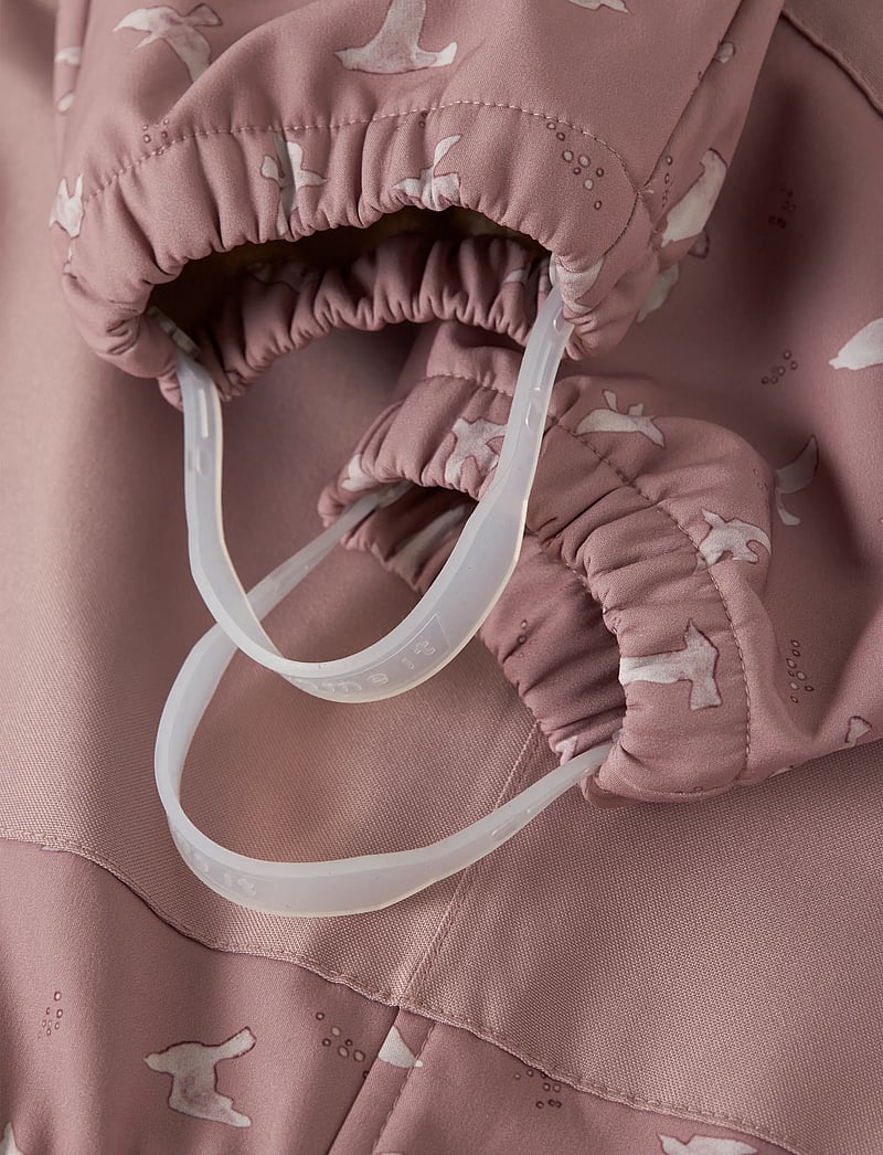 name it - NMFALFA08 SOFTSHELL BIB PANT AOP FO - regnbukser - woodrose - 3