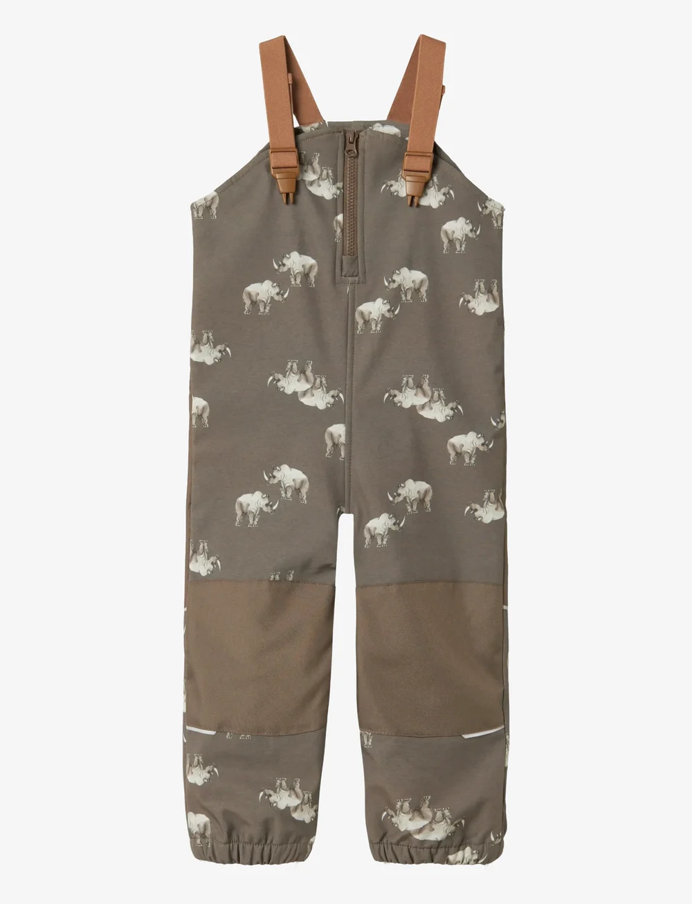 name it - NMMALFA08 SOFTSHELL BIB PANT AOP FO - softshell bukser - morel - 1