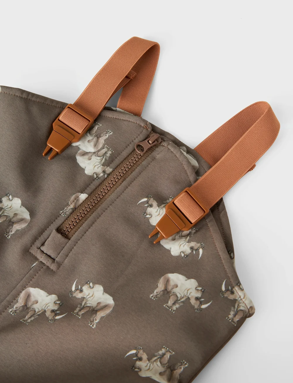 name it - NMMALFA08 SOFTSHELL BIB PANT AOP FO - softshell bukser - morel - 4