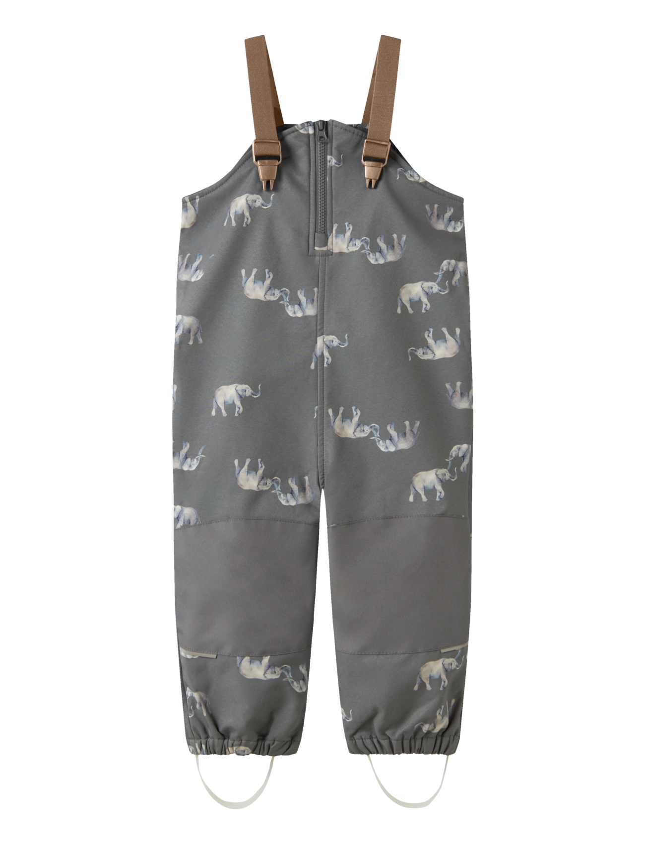 name it NMMALFA08 SOFTSHELL BIB PANT AOP FO - Outerwear - QUIET SHADE / grey