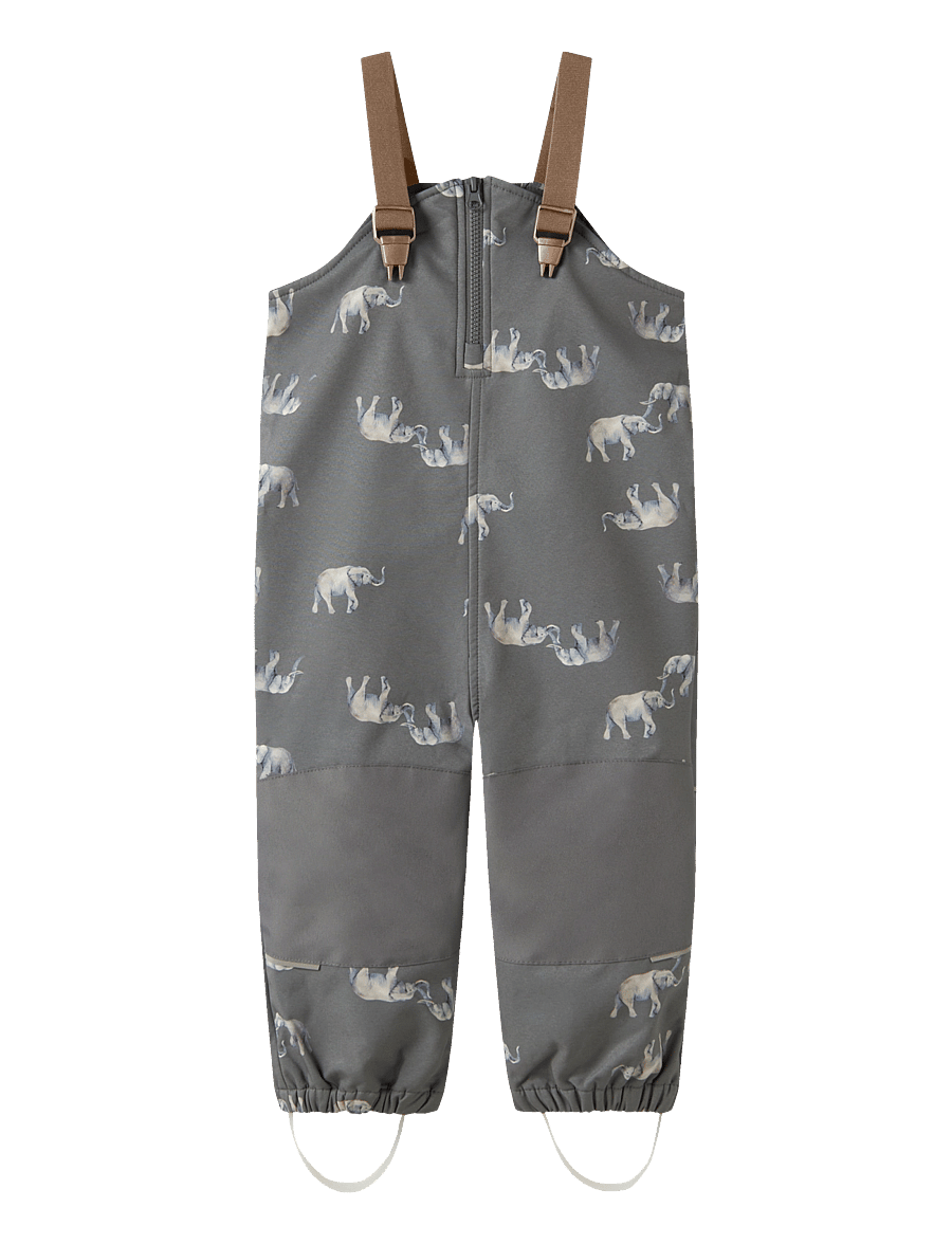 name it - NMMALFA08 SOFTSHELL BIB PANT AOP FO - quiet shade - 0