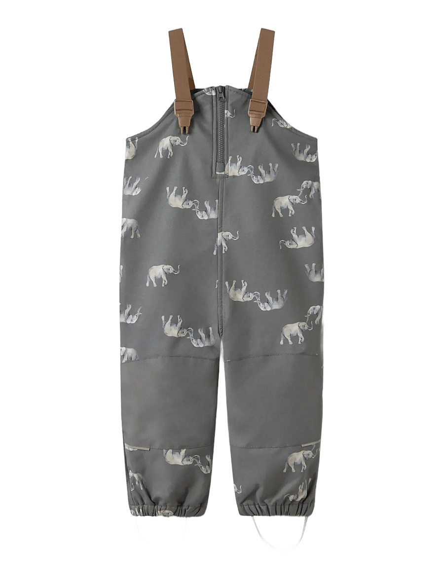 name it - NMMALFA08 SOFTSHELL BIB PANT AOP FO - quiet shade - 2