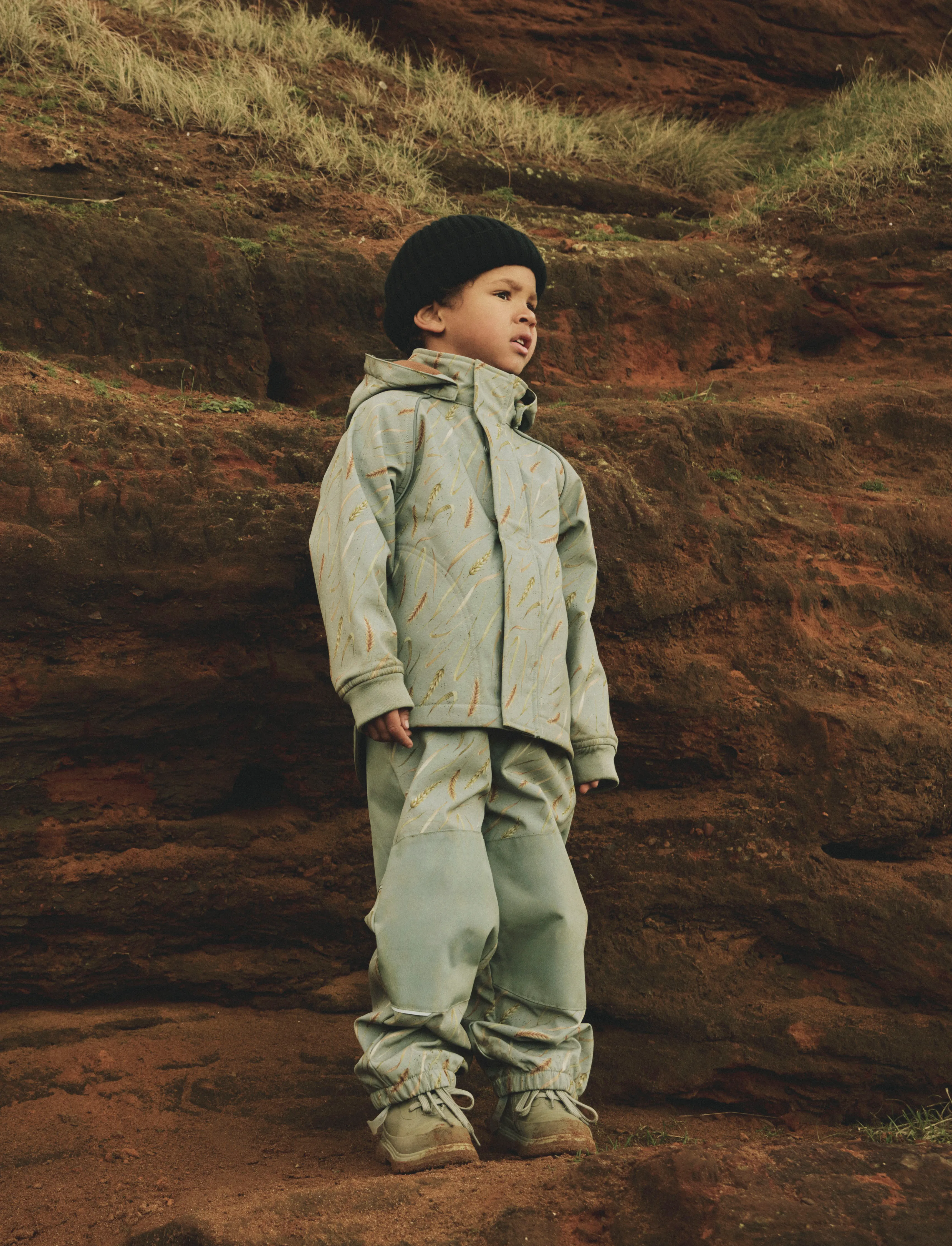 name it - NMMALFA08 SOFTSHELL BIB PANT AOP FO - shell püksid - shadow - 2