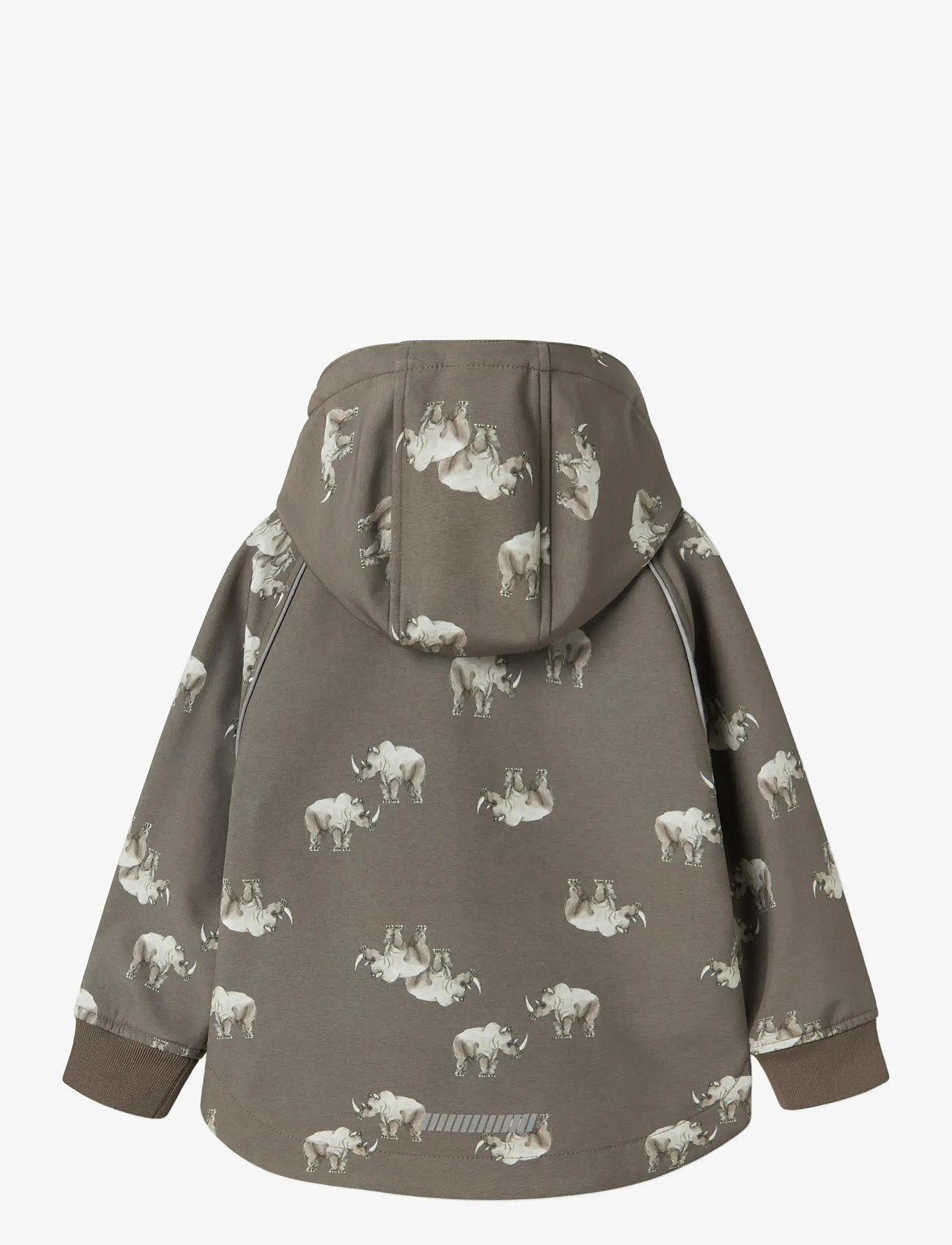 name it - NMMALFA08 SOFTSHELL JACKET AOP FO - efterårsjakker - morel - 2