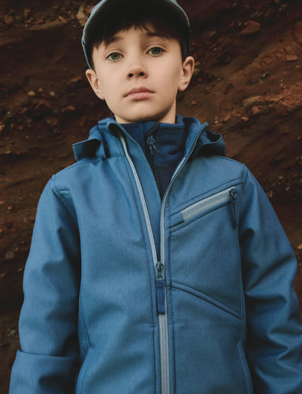 name it - NKMALFA08 SOFTSHELL JACKET DYLAN FO - skaljackor - sargasso sea - 3