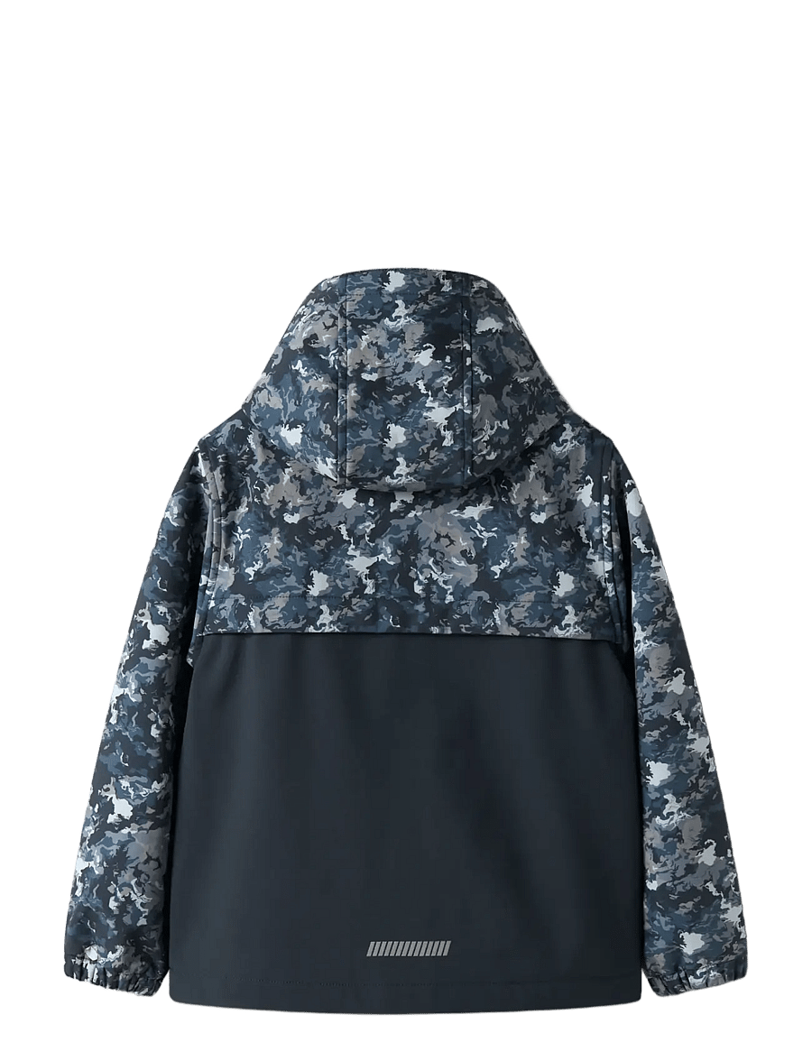 name it - NKMALFA08 SOFTSHELL JACKET BLOCK AOP FO - shell-jacken - flint stone - 2