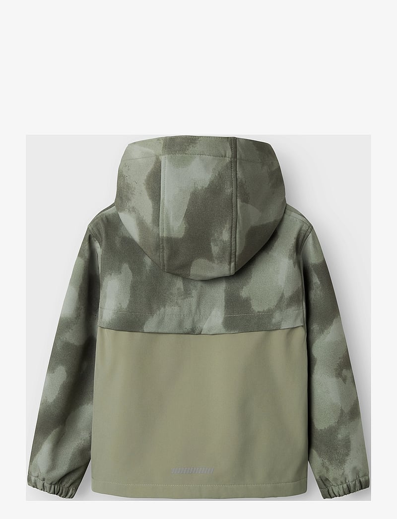 name it - NKMALFA08 SOFTSHELL JACKET BLOCK AOP FO - neperpučiamos striukės - shadow - 1