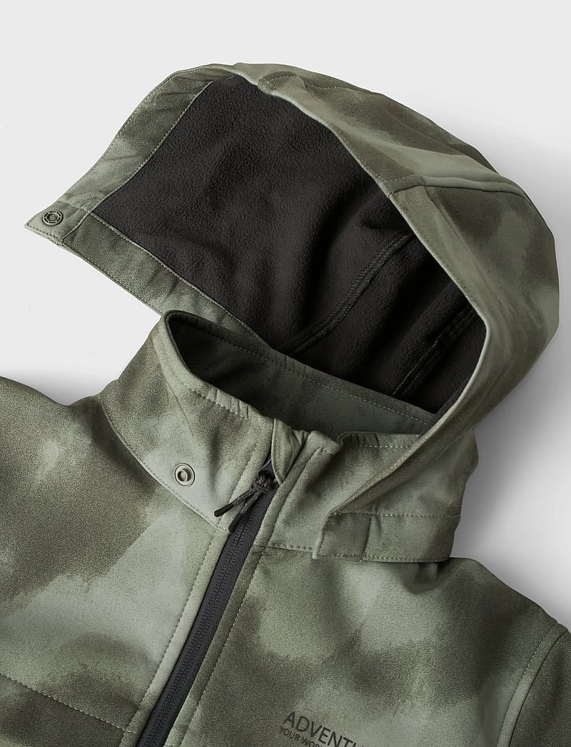 name it - NKMALFA08 SOFTSHELL JACKET BLOCK AOP FO - neperpučiamos striukės - shadow - 2