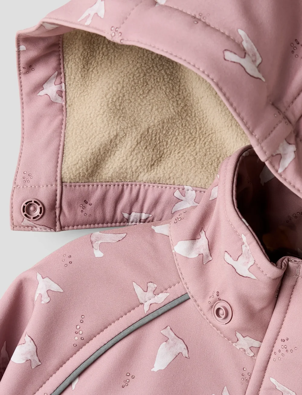 name it - NMFALFA08 SOFTSHELL ASHAPE JACKET FO - softshell jakker - woodrose - 3