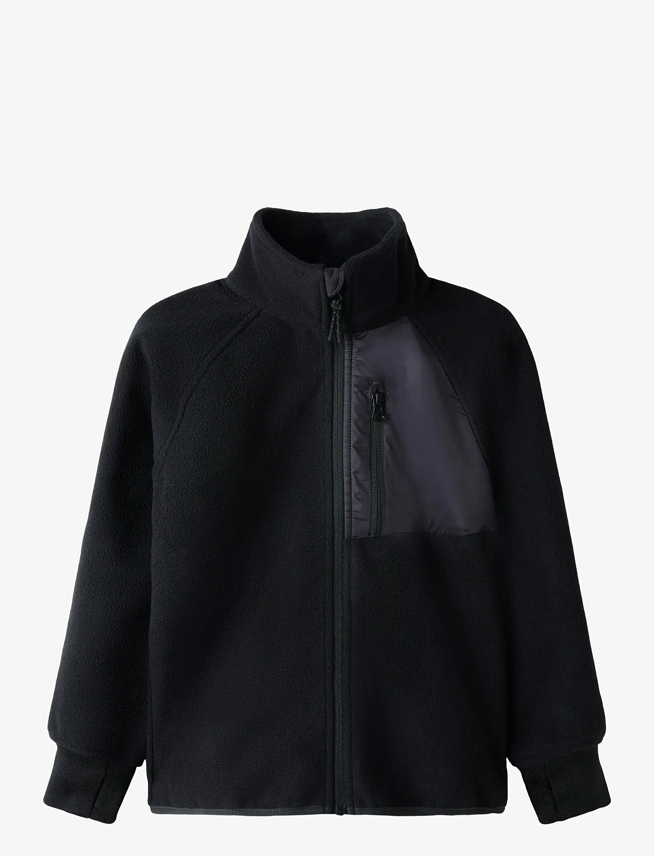 name it - NKNMOVE03 WINDFLEECE JACKET1 FO - flísjakkar - black - 0